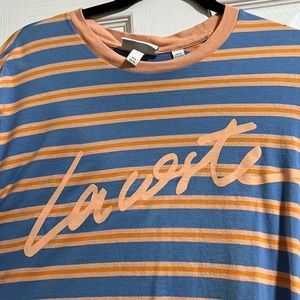 Men’s Lacoste Striped T Shirt Size 6 (XL)